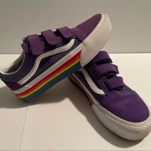 Vans Old Skool Rainbow Platform Shoes